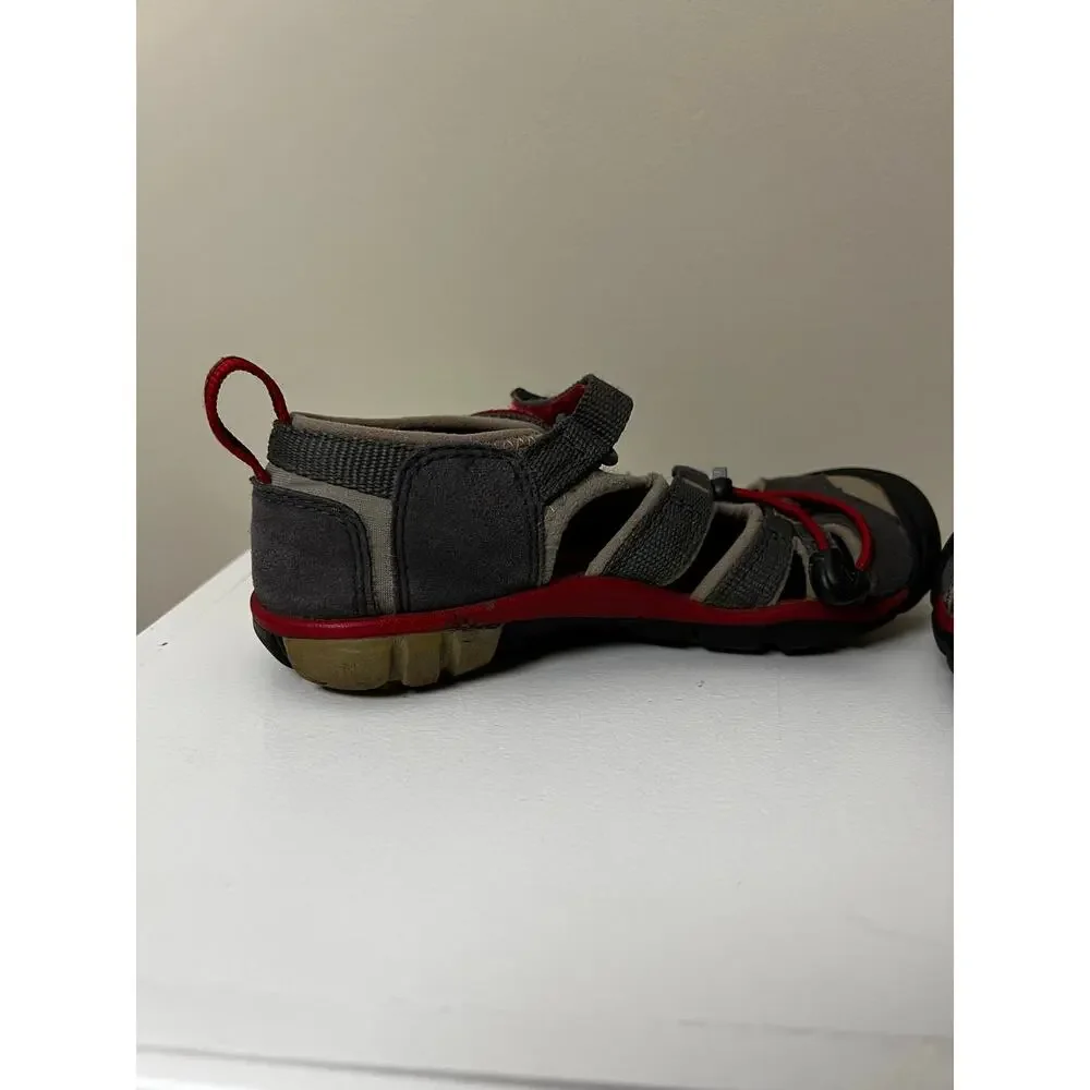 KEEN Kids Newport H2 Waterproof Sport Sandals Gray/Red unisex hiking Size 12